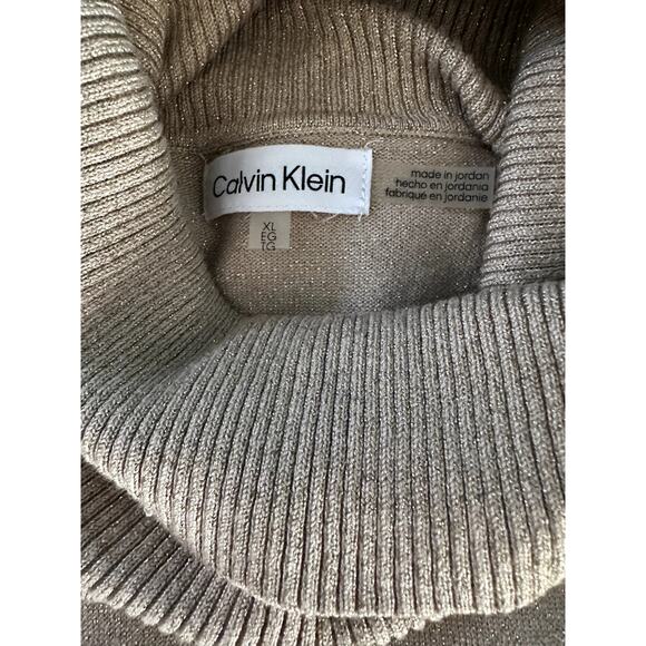 Calvin Klein Gold Turtle Neck Sweater XL - Picture 2 of 5